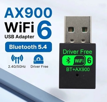 Wi-Fi6 клиент (AX)+Bluetooth 5.4  USB, 2.4/5.8ГГц, 900Мб/с